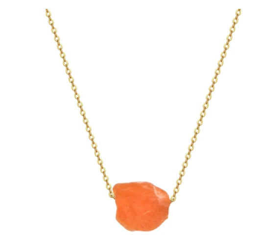 BlushBerry Stone Crystal Pillar Tree Of Life Pendant  Fashion Necklace