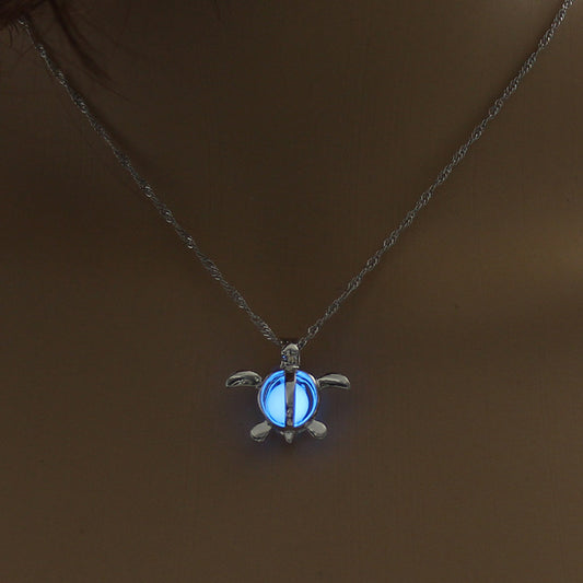 BlushBerry Moon Natural Glowing Stone Healing Necklace Women Gift Charm Luminous Pendant Necklace Jewelry